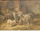 Pair HST paintings Ceramano Sheep sheep School Barbizon nineteenth century