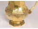 Vermilion silver jar shell Minerva goldsmith Puiforcat 1090gr nineteenth