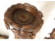 Large pair wood planters wood Black Forest herons pedestal 101cm 19th