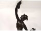 Large bronze sculpture Hermes Flying caduceus Bologna putti marble nineteenth