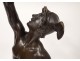 Large bronze sculpture Hermes Flying caduceus Bologna putti marble nineteenth