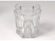 Tumbled glass goblet Le Creusot Baccarat leather case XIXth century