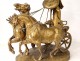 Large bronze sculpture E. Frémiet Char Minerve mythology Barbedienne 19th