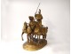 Large bronze sculpture E. Frémiet Char Minerve mythology Barbedienne 19th