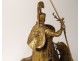 Large bronze sculpture E. Frémiet Char Minerve mythology Barbedienne 19th