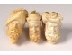 3 pipes foam sea amber characters heads men musketeers sailor nineteenth