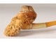 2 old pipes sea foam amber carved meerschaum late nineteenth century
