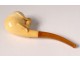 2 old pipes sea foam amber carved meerschaum late nineteenth century