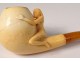 2 old pipes sea foam amber carved meerschaum late nineteenth century