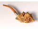 2 old pipes sea foam amber carved meerschaum late nineteenth century