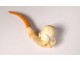 2 old pipes sea foam amber carved meerschaum late nineteenth century