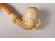 2 old pipes sea foam amber carved meerschaum late nineteenth century