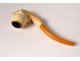 2 old pipes sea foam amber carved meerschaum late nineteenth century