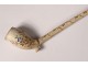 Pipe old earth signed Gambier flowers gilding holster nineteenth century