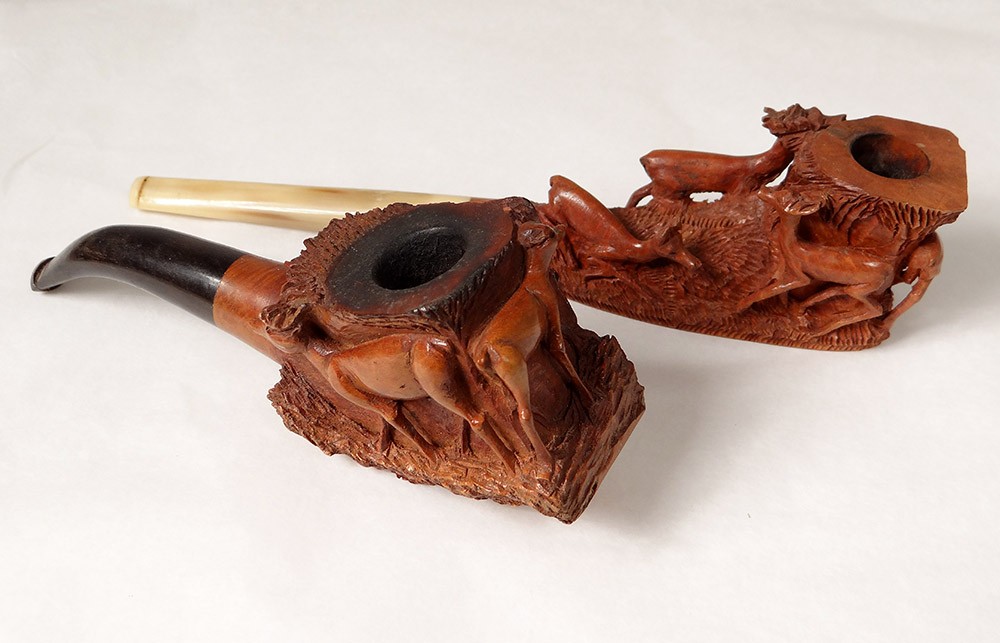 Pipe En Bois De Bruyère Et Corne - Allemande - Occasion
