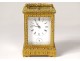 Pendulette officer bronze gilt bronze alarm clock ring request case XIX