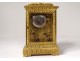 Pendulette officer bronze gilt bronze alarm clock ring request case XIX