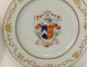 Pairs porcelain dishes Compagnie des Indes coat of arms coat of arms knight 18th