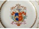 Pairs porcelain dishes Compagnie des Indes coat of arms coat of arms knight 18th