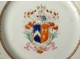 Pairs porcelain dishes Compagnie des Indes coat of arms coat of arms knight 18th