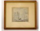 Lavis marine painting sailing boats Charles Huysmans Belgian school nineteenth