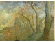 Watercolor gouache Joseph Posenaer landscape lock Flemish school twentieth century