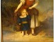 HST painting woman child landscape countryside french school nineteenth century