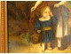 HST painting woman child landscape countryside french school nineteenth century