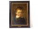 HST painting portrait child girl Marie Vanden Eycken Belgian school nineteenth