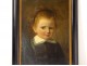 HST painting portrait child girl Marie Vanden Eycken Belgian school nineteenth