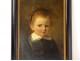 HST painting portrait child girl Marie Vanden Eycken Belgian school nineteenth