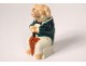 Moutardier porcelain polychrome pig sitting Mog Father Son Dijon twentieth