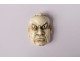 Netsuke ivory carved mask Noh Japan man&#39;s theater signed Edo nineteenth time