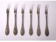 6 silver snail forks goldsmith Cailar-Bayard twentieth century