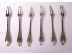 6 silver snail forks goldsmith Cailar-Bayard twentieth century