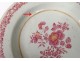 4 hollow porcelain dishes Compagnie des Indes Family Rose flowers eighteenth