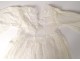 Baptism dress old tulle embroidery flowers nineteenth twentieth century