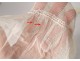 Baptism dress old tulle embroidery flowers nineteenth twentieth century