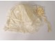 Baptism dress old tulle embroidery flowers nineteenth twentieth century