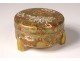 Satsuma porcelain tripod round box Japan decor Thousand Flowers Meiji nineteenth