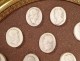 Set 29 medallions plaster Kings France Franks Capetian Louis XVI nineteenth