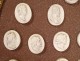 Set 29 medallions plaster Kings France Franks Capetian Louis XVI nineteenth