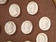 Set 29 medallions plaster Kings France Franks Capetian Louis XVI nineteenth