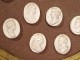 Set 29 medallions plaster Kings France Franks Capetian Louis XVI nineteenth