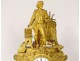 Restoration clock gilded bronze artist painter workshop table nineteenth