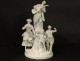 Sculpture group biscuit center table characters musician flowers nineteenth