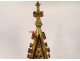 Carved wood carved gilded processional staff dais Marie-Madeleine eighteenth