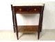 Small console Louis XVI mahogany white marble sides curved nineteenth century