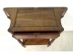 Small console Louis XVI mahogany white marble sides curved nineteenth century
