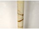 Decorative column fifth wheel veined white marble gilded bronze flowers XIX